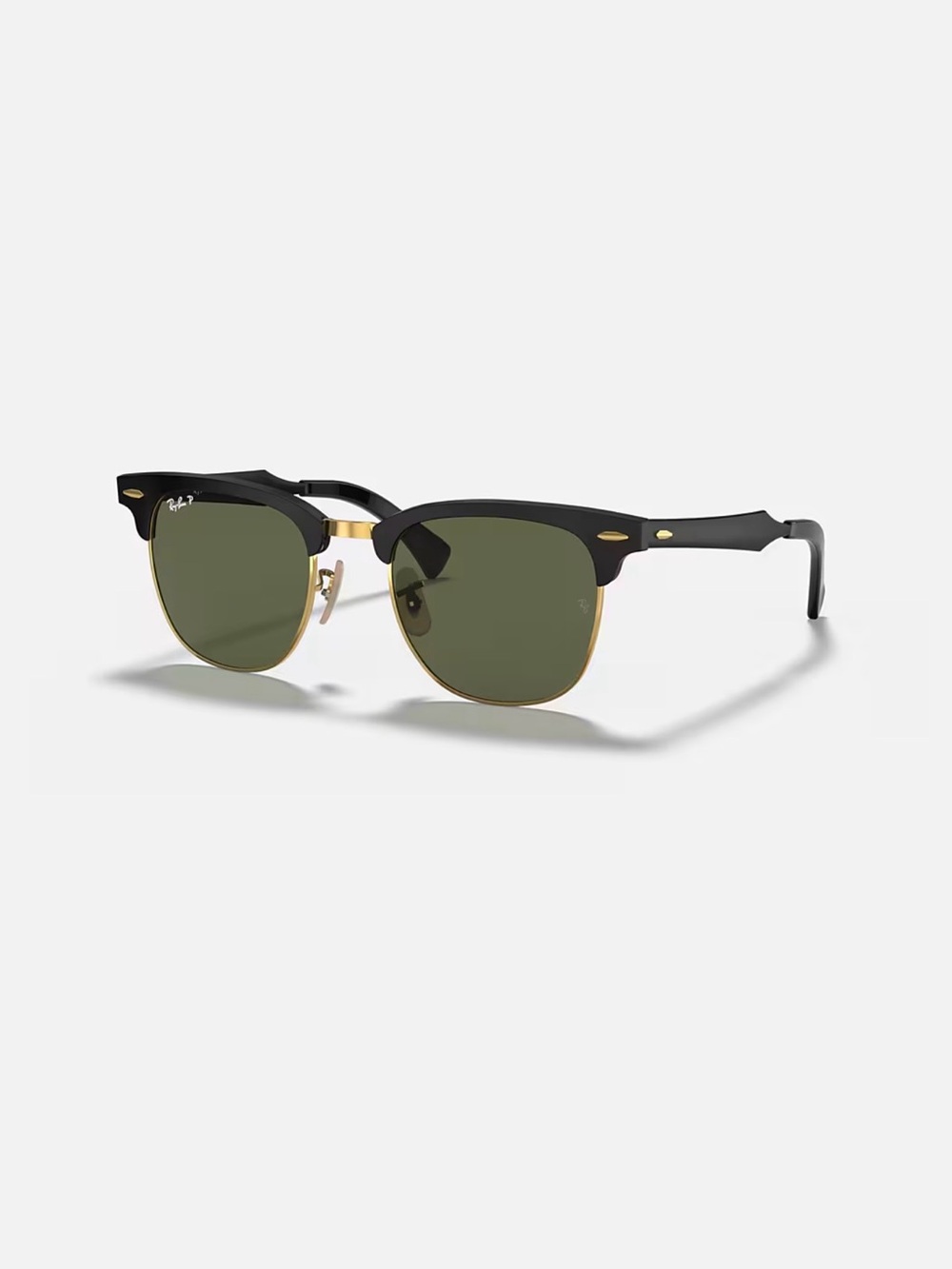 Ray-Ban Clubmaster Sunglasses - Black & Gold with Green Lenses